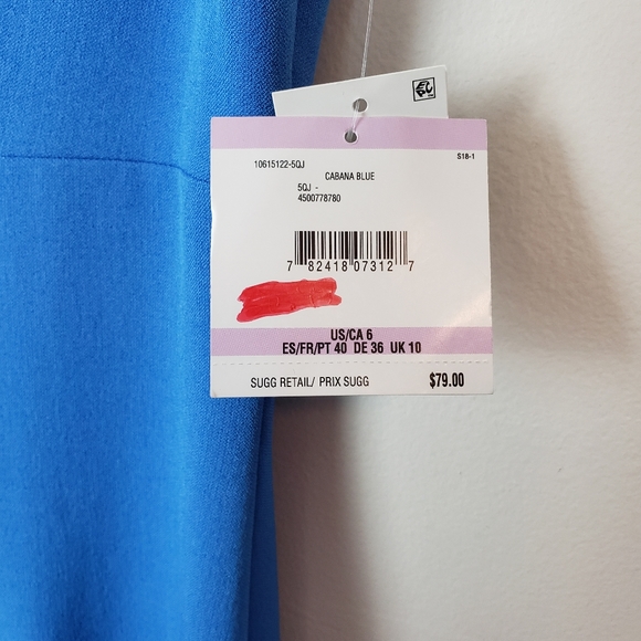 NWT Kasper Cabana blue dress blazer suit lined 6 - Picture 8 of 13